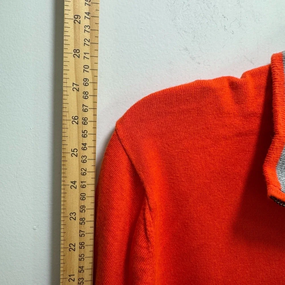 Banana Republic Pima Cotton Cashmere 3/4 Zip Sweater Business Casual Men L Coral